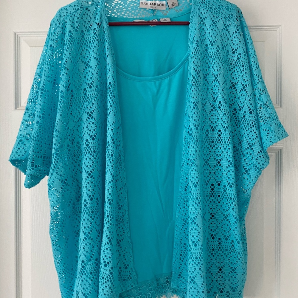 Ocean blue/aqua 2 pc set